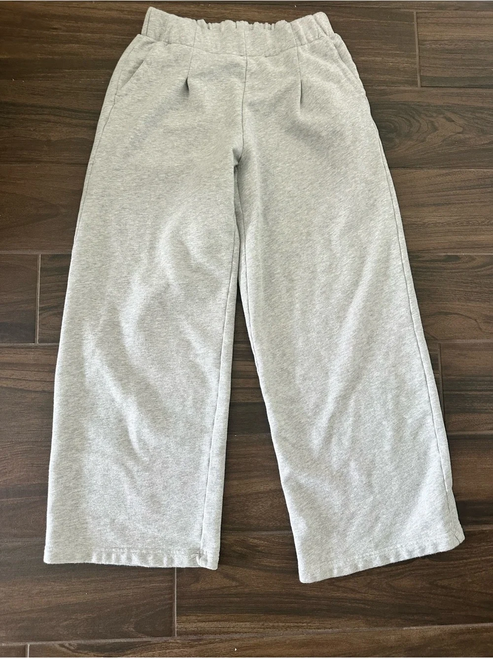 aerie Heather Light Gray Wide-Leg Lounge Pants S - Picture 2 of 7